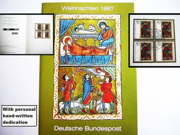 1987 Christmas card German Mail Ministry BRD - (5997)